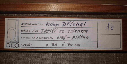 ZÁTIŠÍ SE SVÍCNEM - DŘÍZHAL MILAN