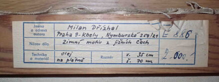ZIMNÍ MOTIV Z JIŽNÍCH ČECH - DŘÍZHAL MILAN
