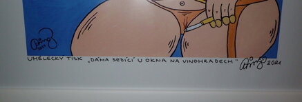 DÁMA SEDÍCÍ U OKNA NA VINOHRADECH - ČECH RINGO FRANTIŠEK