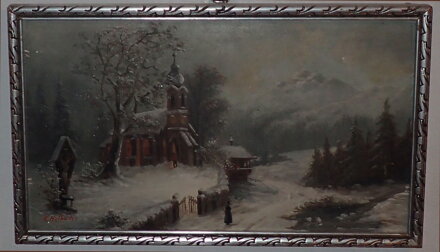 ZIMNÍ NÁLADA U KOSTELÍKA - HELBACH K.