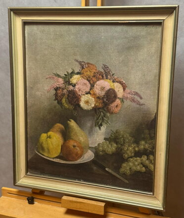 ZÁTIŠÍ S OVOCEM A KVĚTINAMI - REPRODUKCE - HENRI FANTIN-LATOUR