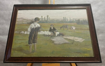 HOŠI NA PASTVĚ U OHÝNKU - NEZNÁMÝ AUTOR