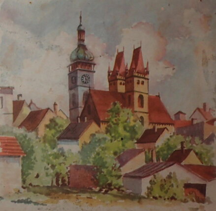 HRADEC KRÁLOVÉ KATEDRÁLA SV. DUCHA A BÍLÁ VĚŽ - REPRODUKCE