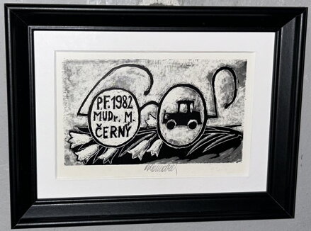 ZÁTIŠÍ S KVĚTINOU A BRÝLEMI - KOMÁREK VLADIMÍR