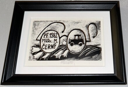 ZÁTIŠÍ S KVĚTINOU A BRÝLEMI - KOMÁREK VLADIMÍR