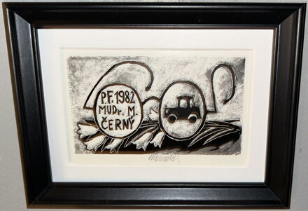 ZÁTIŠÍ S KVĚTINOU A BRÝLEMI - KOMÁREK VLADIMÍR