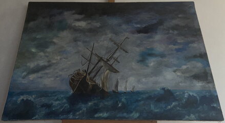 PLACHETNICE NA ROZBOUŘENÉM MOŘI - SIGNOVÁN