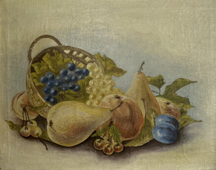 KOŠÍK S OVOCEM - NEZNÁMÝ AUTOR