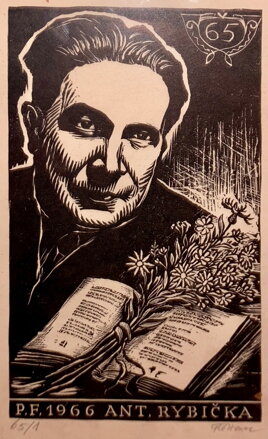 PORTRÉT JAROSLAVA SEIFERTA - PF 1966 - FLORIAN MICHAEL