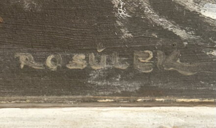 RUDÉ RŮŽE V HNĚDÉ VÁZE - ROSŮLEK OLDŘICH