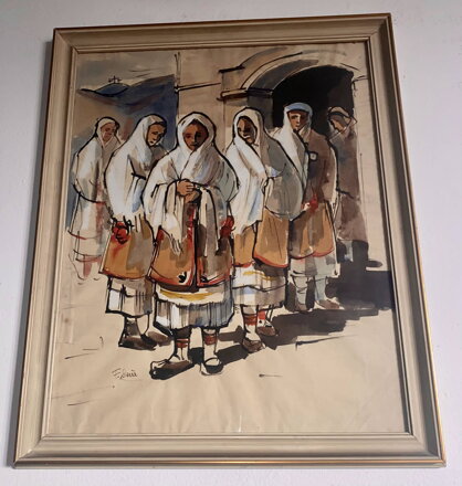 V ŠÁTCÍCH PŘED KOSTELEM - DUŠA FERDIŠ