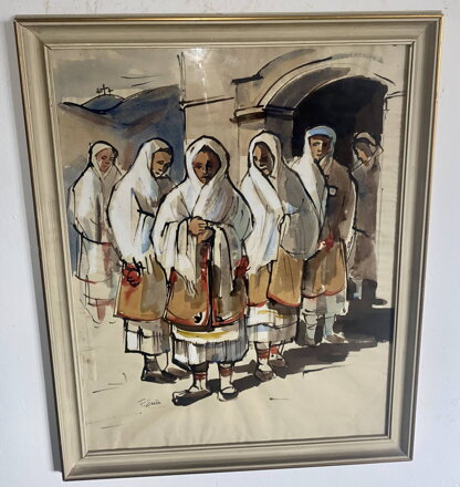 V ŠÁTCÍCH PŘED KOSTELEM - DUŠA FERDIŠ