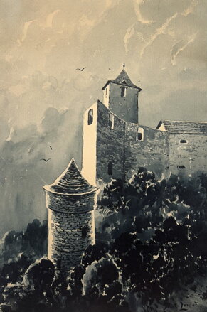 DALIBORKA S ČERNOU VĚŽÍ NA PRAŽSKÉM HRADĚ - LAMAČ ANTONÍN