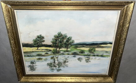 RYBNÍK SE STROMY - NEZNÁMÝ AUTOR