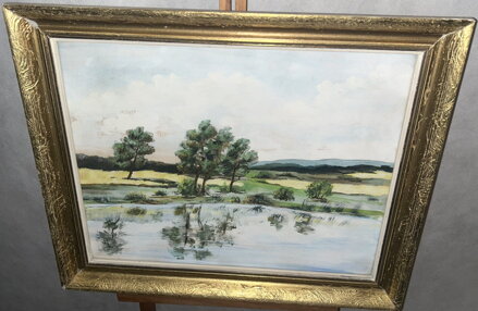 RYBNÍK SE STROMY - NEZNÁMÝ AUTOR