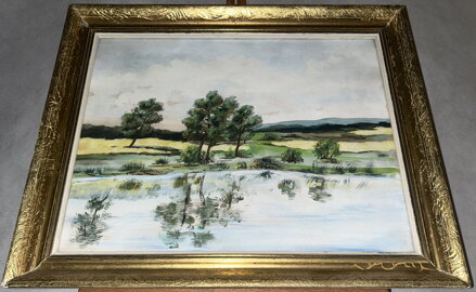 RYBNÍK SE STROMY - NEZNÁMÝ AUTOR