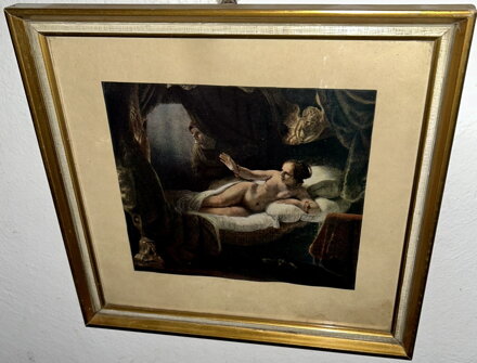 DANAE - REPRODUKCE - REMBRANDT HARMENSZOON VAN RIJN