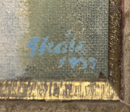 PORTRÉT MLADÉ DÍVKY S ŠÁLOU - SKÁLA KAREL VÁCLAV