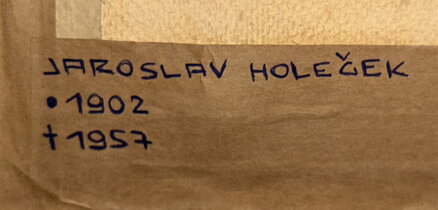 BAREVNÉ KARAFIÁTY V ZELENÉ VÁZE - HOLEČEK JAROSLAV