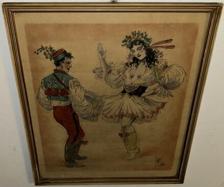 ŽENA TANČÍCÍ V KROJI - ŠTIKA JAROSLAV