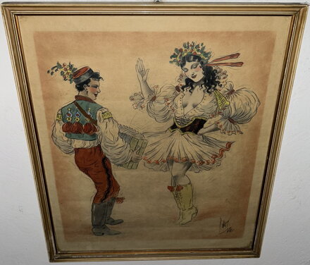 ŽENA TANČÍCÍ V KROJI - ŠTIKA JAROSLAV