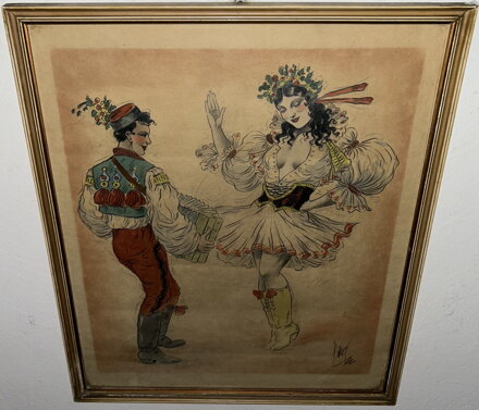 ŽENA TANČÍCÍ V KROJI - ŠTIKA JAROSLAV