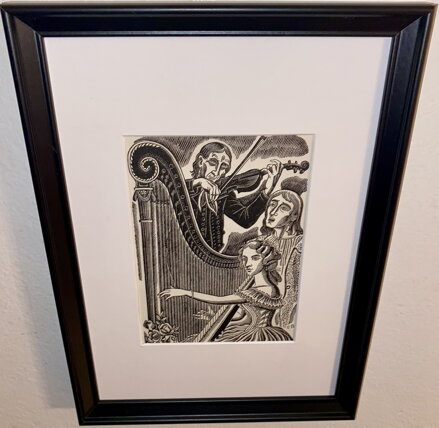 HARFENISTKA S HOUSLISTOU A PĚVCEM - CYRIL BOUDA