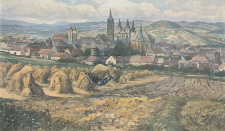 KLATOVY, POHLED OD VÝCHODU - ENGELMÜLLER FERDINAND - REPRODUKCE