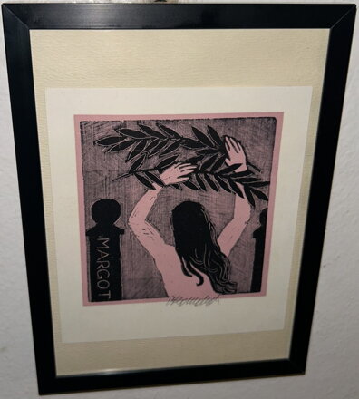 ČERNOVLASÁ DÍVKA S VAVŘÍNOVÝMI VĚTVIČKAMI - KOMÁREK VLADIMÍR