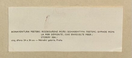 ROZBOUŘENÉ MOŘE - PEETERS BONAVENTURA - REPRODUKCE