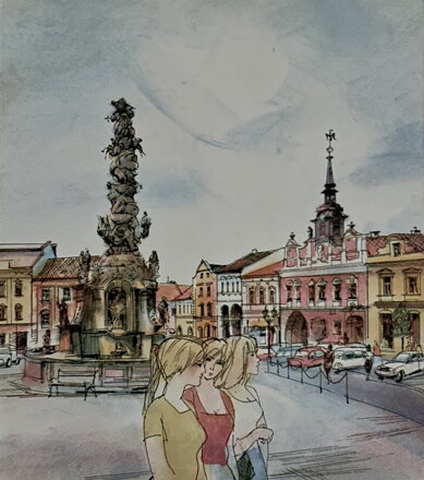 DÍVKY NA NAMĚSTÍ V CHRUDIMI - BENEŠ KAREL