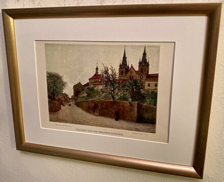 VÁCLAVSKÁ ULICE POD EMAUZSKÝM KLÁŠTEREM - JANSA VÁCLAV - REPRODUKCE