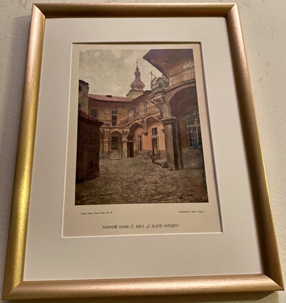 NÁDVOŘÍ DOMU Č. 932-I. „U ZLATÉ HVĚZDY“ - JANSA VÁCLAV - REPRODUKCE