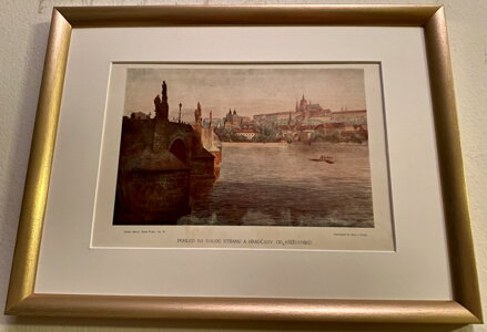 POHLED NA MALOU STRANU A HRADČANY OD KŘÍŽOVNÍKŮ - JANSA VÁCLAV - REPRODUKCE