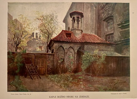 KAPLE BOŽÍHO HROBU NA ZDERAZE - JANSA VÁCLAV - REPRODUKCE