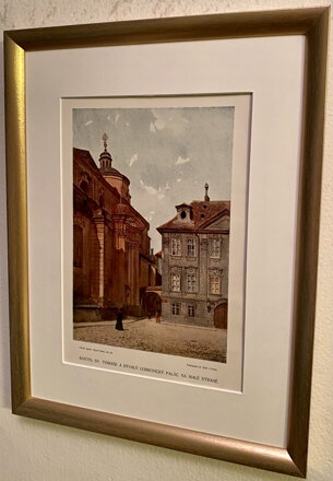 KOSTEL SV. TOMÁŠE A BÝVALÝ LOBKOVICKÝ PALÁC NA MALÉ STRANĚ - JASNA VÁCLAV - REPRODUKCE