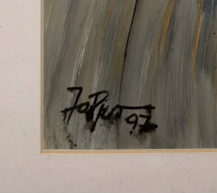 PORTRÉT MLADÉHO MUŽE SE STARŠÍ ŽENOU - SIGNOVÁN