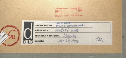 PRAŽSKÝ HRAD - KUBÍČEK JIŘÍ