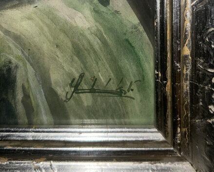 ZÁTIŠÍ S JABLKY V MÍSE A KVĚTINAMI - SIGNOVÁN