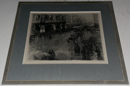 ULICE NA KONCI 19. STOLETÍ - REPRODUKCE - HÜBNER ULRICH