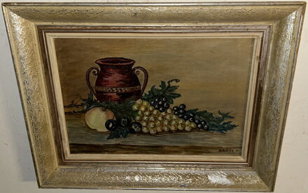 ZÁTIŠÍ S OVOCEM A DŽBÁNEM - DVOŘÁK