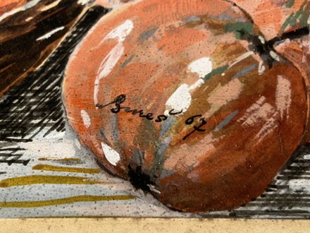 ZÁTIŠÍ S JABLKY V KOŠÍKU - BUREŠ