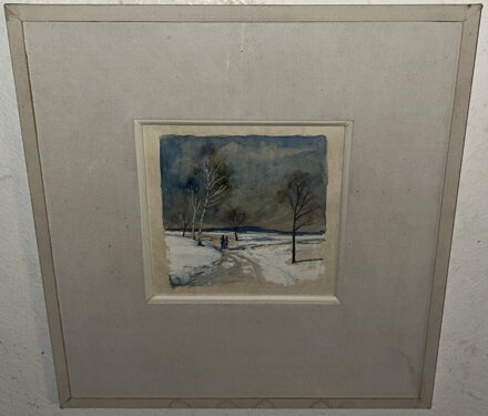 PÁR V ZIMNÍ KRAJINĚ - TROJAN JAROMÍR PÁR V ZIMNÍ KRAJINĚ - TROJAN JAROMÍR