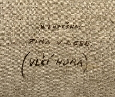 ZIMA V LESE (VLČÍ HORA) - LEPEŠKA VOJTĚCH