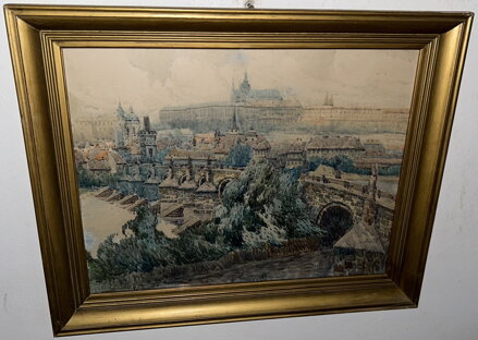 POHLED NA KARLŮV MOST A HRADČANY - HOLEČEK JAN