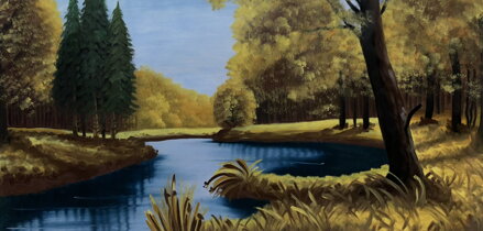 ŘEKA V LESE - NEZNÁMÝ AUTOR