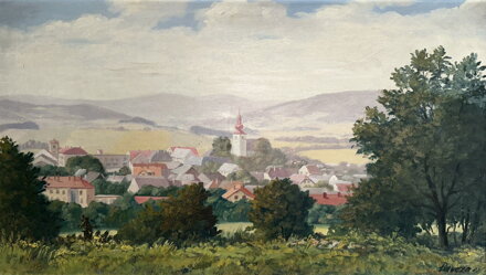 POHLED NA MĚSTO STRÁŽOV - PAVEZA JOSEF
