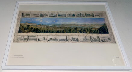 PANORAMA PRAHY - JOHAN LOTH - REPRODUKCE