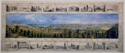 PANORAMA PRAHY - JOHAN LOTH - REPRODUKCE