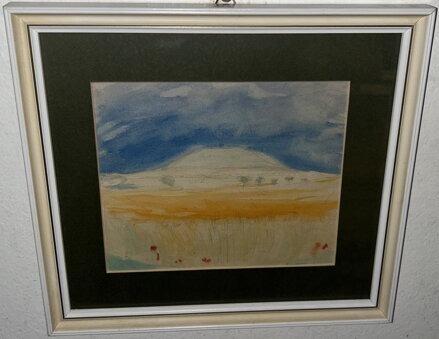 POHLED NA ŘÍP - NEZNÁMÝ AUTOR